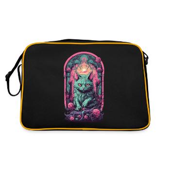 Chat gothique sombre Halloween esthétique chats - Sac Retro - noir/or - Dos