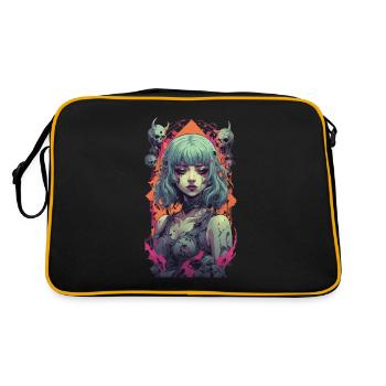 Fille gothique esthétique occulte Vaporwave Design - Sac Retro - noir/or - Dos
