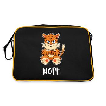 Non drôle de tigre paresseux - Sac Retro - noir/or - Dos