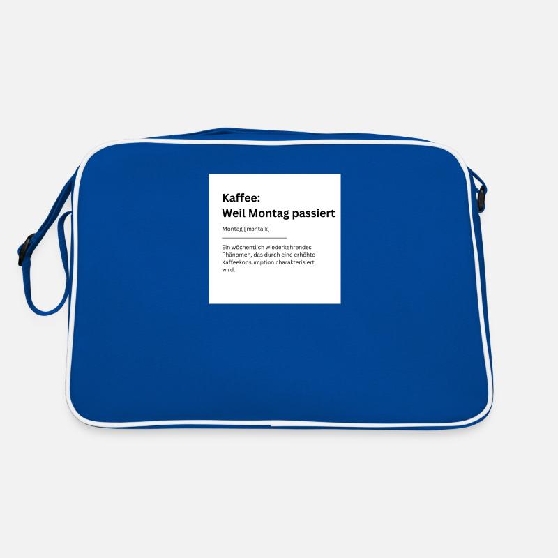 Café parce que le lundi arrive Sac Retro