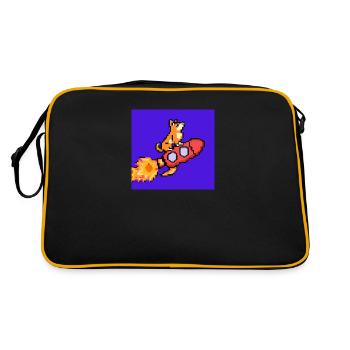 Pixel Dog sur Rocket Pixel Art - Sac Retro - noir/or - Dos