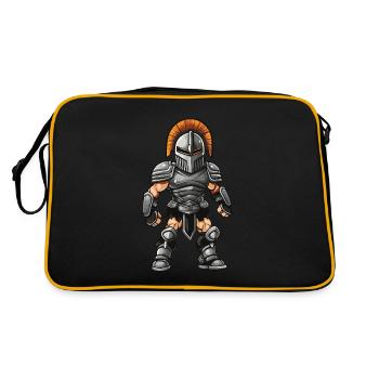 Spartaner Gladiator - Retro Tasche - Schwarz/Gold - Hinten