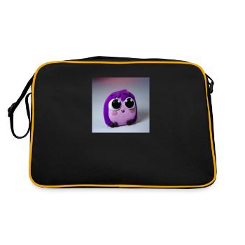 Süßes Knuddel GLUBSCHI - Retro Tasche - Schwarz/Gold - Hinten
