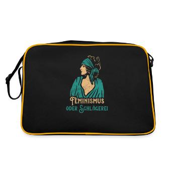 Féminisme Dicton Cadeau Vintage Émancipation - Sac Retro - noir/or - Dos