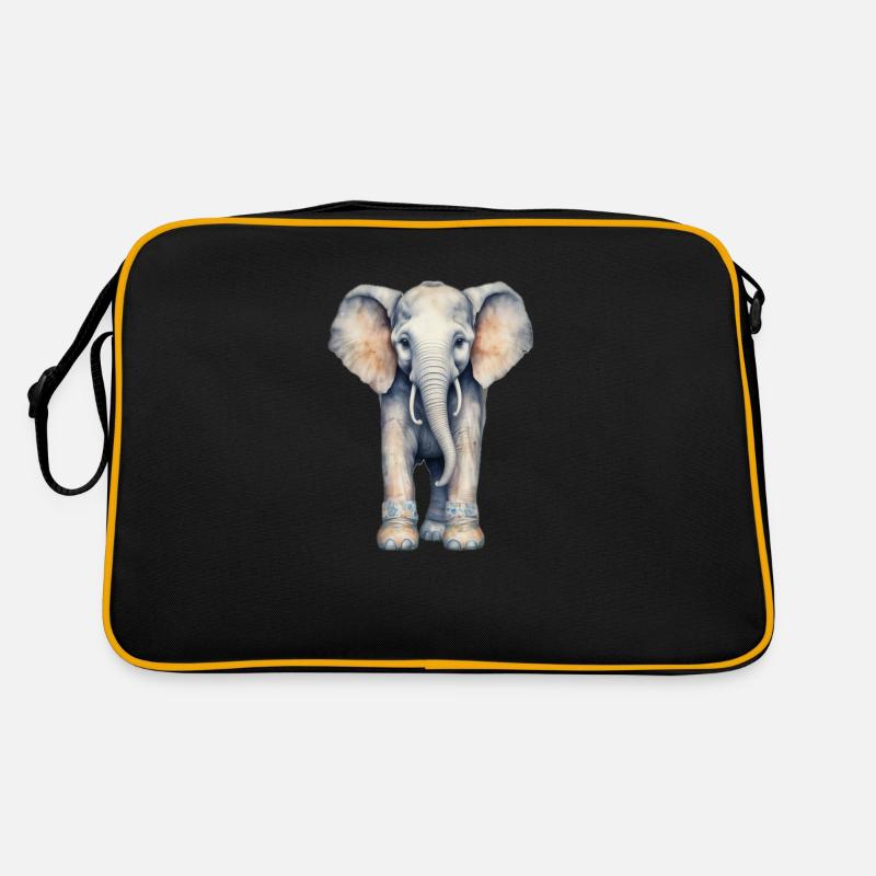 Elephant with Colorful Boots Retro Tasche