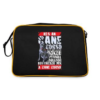 Cane Corso Confondant race de chien - Sac Retro - noir/or - Dos
