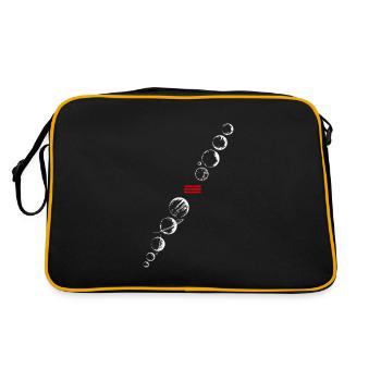space car lands on mars - Retro Bag - black/gold - Back