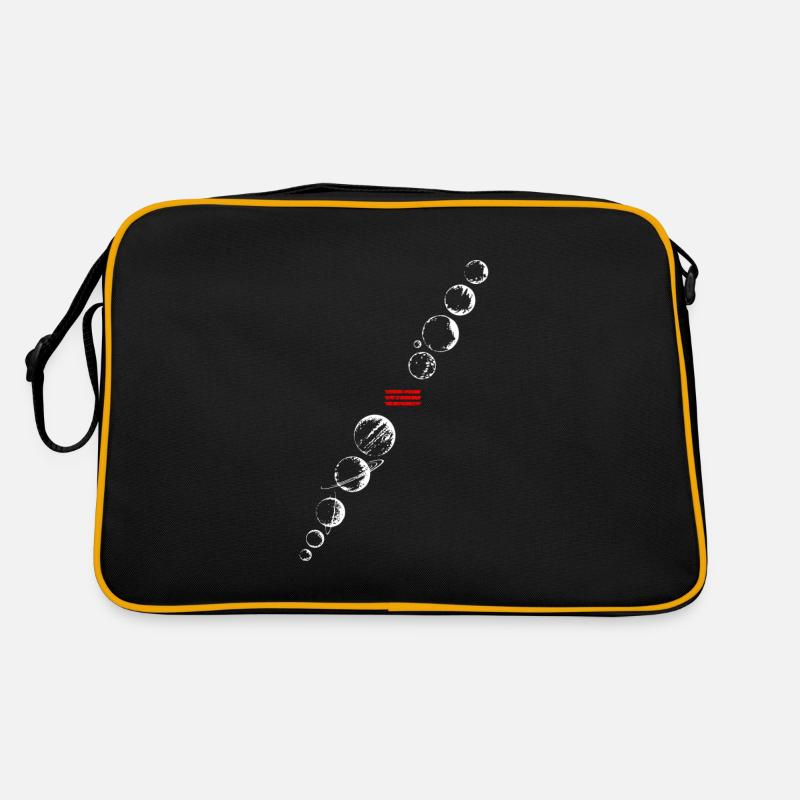 Space auto atterrit sur mars - Sac Retro - noir/or