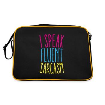 Je parle couramment le sarcasme Graphique - Sac Retro - noir/or - Dos
