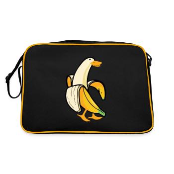Duck Banana Funny - Retro Bag - black/gold - Back