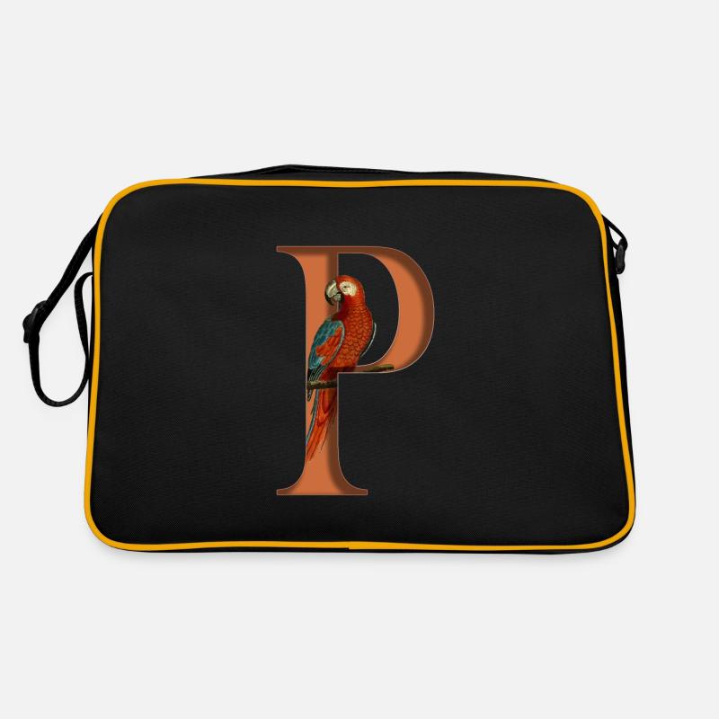 Buchstabe P, Name, Buchstabe P Retro Tasche
