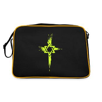 Messianic Jews cross symbol - Retro Bag - black/gold - Back
