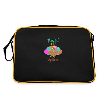 Reconnaissant pour les végétariens, le mode de vie végétalien - Sac Retro - noir/or - Dos