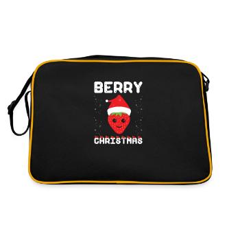 Berry Christmas, Vegan Live, Joyeux Noël - Sac Retro - noir/or - Dos