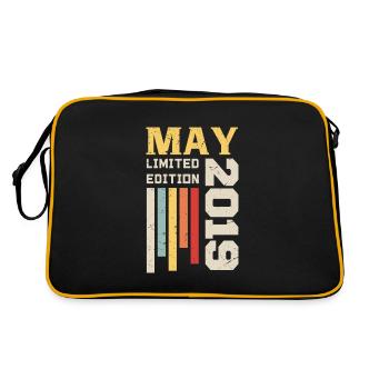 May 2019 - Birthday gift born in May 2019 May - Retro Bag - black/gold - Back
