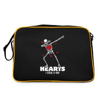 I Steal X-Ray Hearts - Retro Tasche - Schwarz/Gold - Hinten