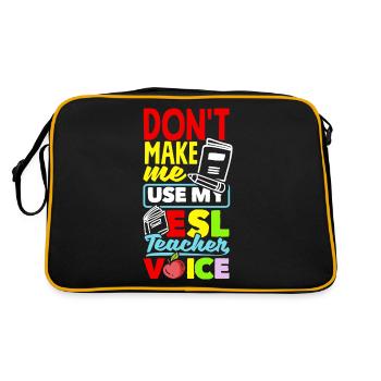 ESL Teacher Linguist Multilingual Teaching - Retro Bag - black/gold - Back