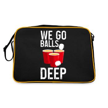 We Go Balls Deep 2 - Retro Tasche - Schwarz/Gold - Hinten