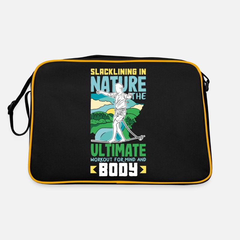 Slacklining in nature the ultimate workout for Retro Bag
