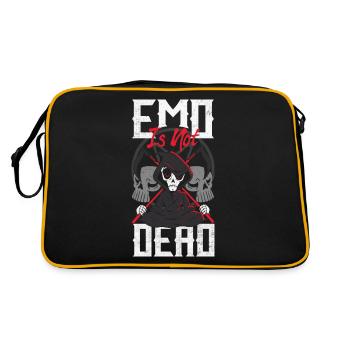 Emoticon Emo Is Not Dead Emocore Aesthetic - Retro Bag - black/gold - Back