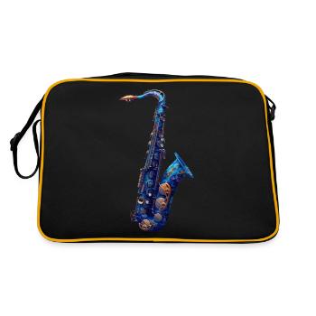 Saxophone Poisson - Sac Retro - noir/or - Dos