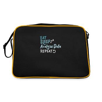 Eat Sleep Analyze Data Repeat - Retro Tasche - Schwarz/Gold - Hinten