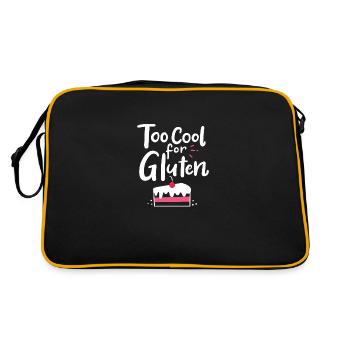 Too Cool For Gluten For Celiac Awareness - Retro Bag - black/gold - Back