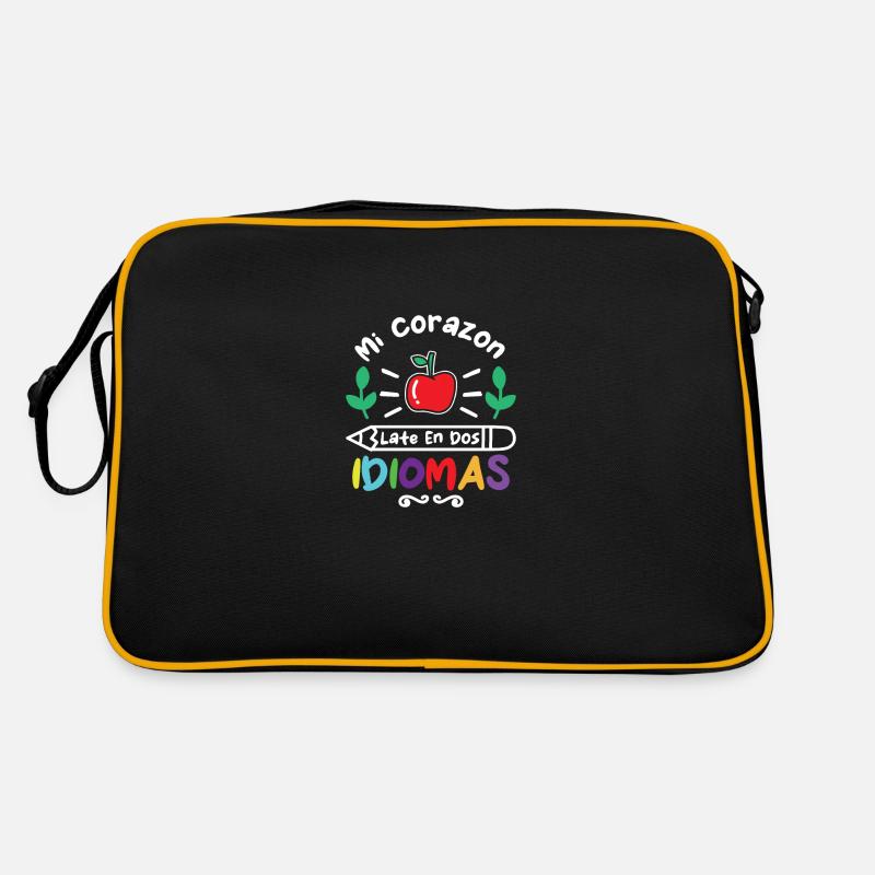 Mi Corazon Late En Dos Idiomas Retro Tasche