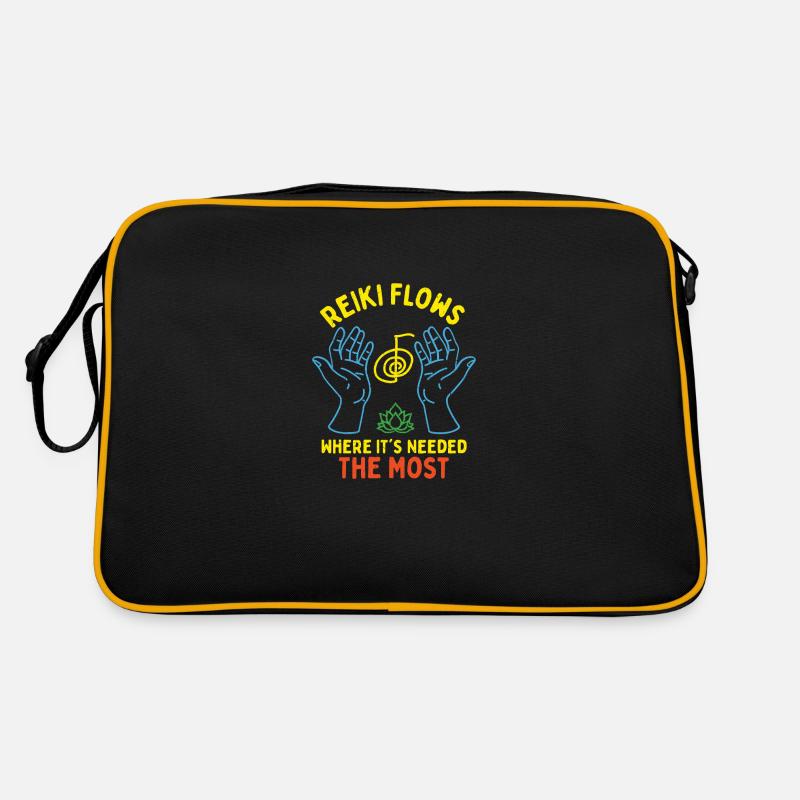 Reiki Flows Where It's Needed The Most Retro Tasche