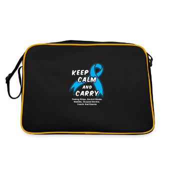 Keep Calm And Carry Testing Strips - Retro Tasche - Schwarz/Gold - Hinten