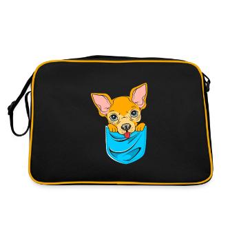 Chihuahua Bag - Retro Bag - black/gold - Back