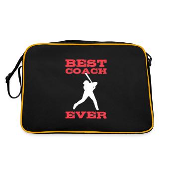 Softball Joueur Softball Entraîneur - Sac Retro - noir/or - Dos