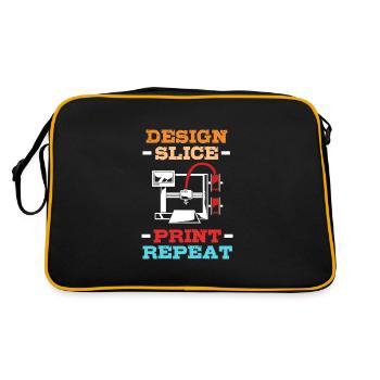 Impression 3D - Sac Retro - noir/or - Dos