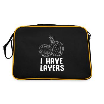 Zwiebel - Retro Tasche - Schwarz/Gold - Hinten