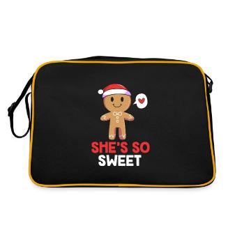 bonhomme en pain d’épice Coeur en pain d’épice Snacking en pain d’épice - Sac Retro - noir/or - Dos