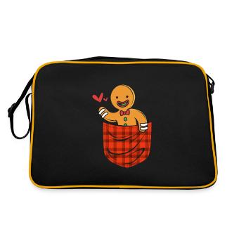 bonhomme en pain d’épice Coeur en pain d’épice Snacking en pain d’épice - Sac Retro - noir/or - Dos