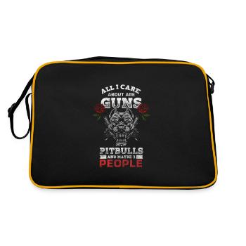 Fighting dog dog owner dog friend - Retro Bag - black/gold - Back