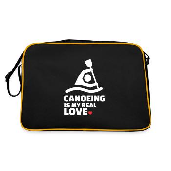 J’adore le canoë Pour tout le kayak et le canoë - Sac Retro - noir/or - Dos