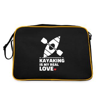 J’adore le kayak - Sac Retro - noir/or - Dos