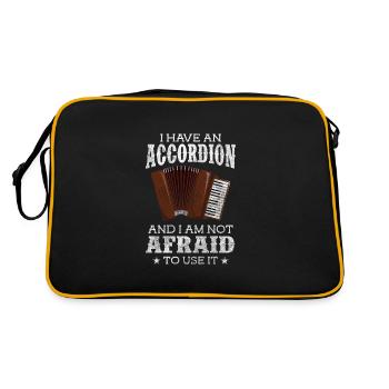 Musique, Culture, Orchestre, Musiciens - Sac Retro - noir/or - Dos