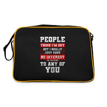 I don't care, uninteresting, sarcastic, - Retro Bag - black/gold - Back