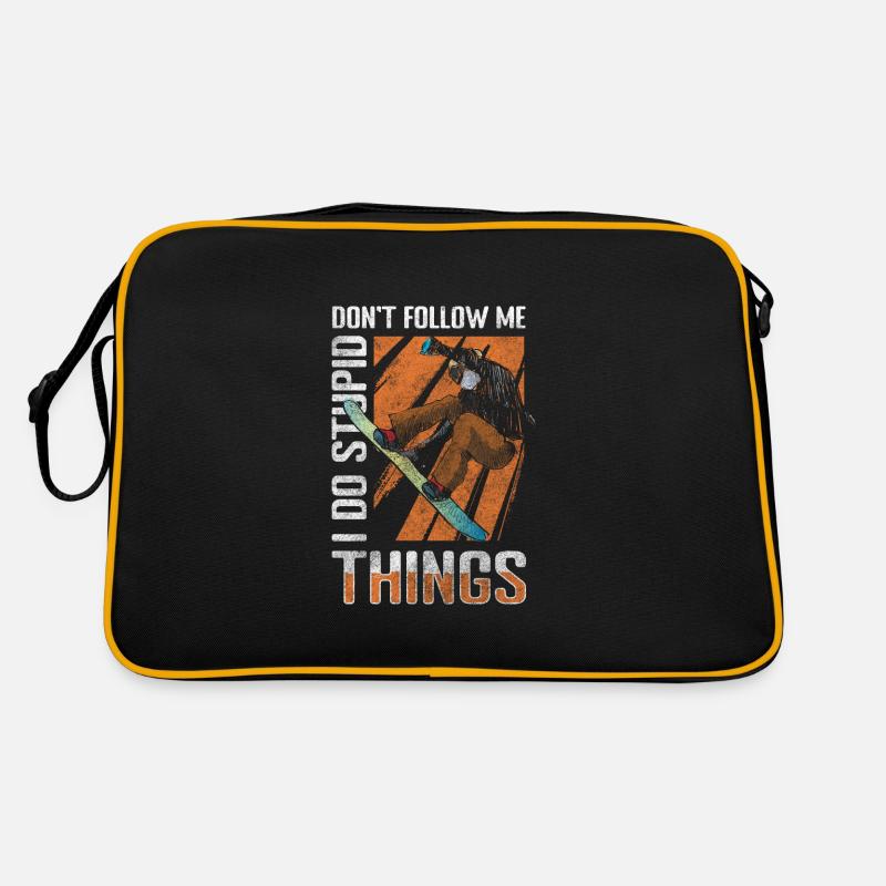 Snowboard Tailgrab Winter Holidays Retro Bag