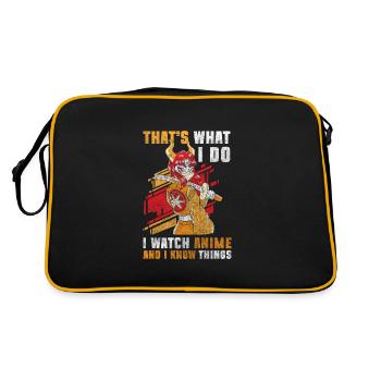 Anime Senpai Art - Retro Bag - black/gold - Back