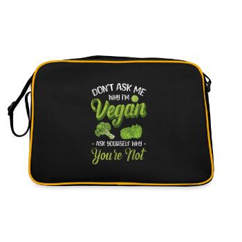 Nutrition Végétarien sain Éthique - Sac Retro - noir/or - Dos
