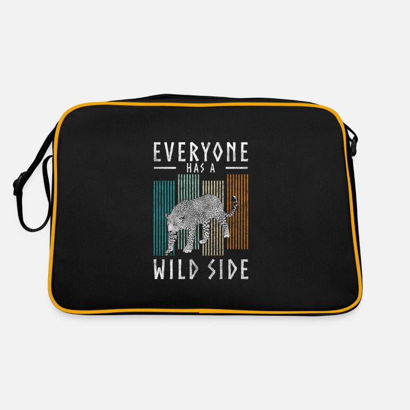 Grand chat léopard Sac Retro