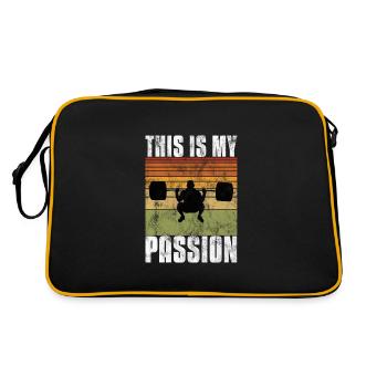 C’est ma passion Musculation Bodybuilder GYM - Sac Retro - noir/or - Dos