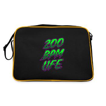 200 BPM LIFE Festival Design For Raver - Retro Bag - black/gold - Back