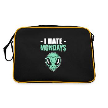 I hate assembly office worker gift - Retro Bag - black/gold - Back
