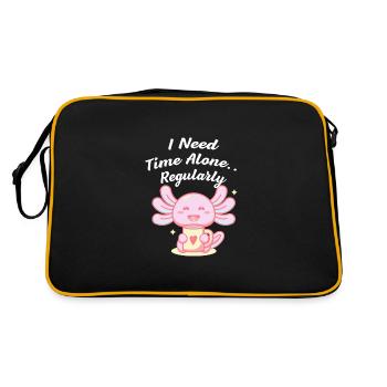 J’ai besoin de temps seul, régulièrement introverti - Sac Retro - noir/or - Dos