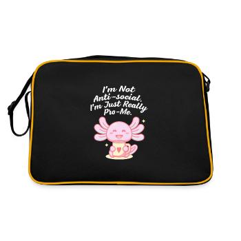 I am introverted positive positive Zi - Retro Bag - black/gold - Back